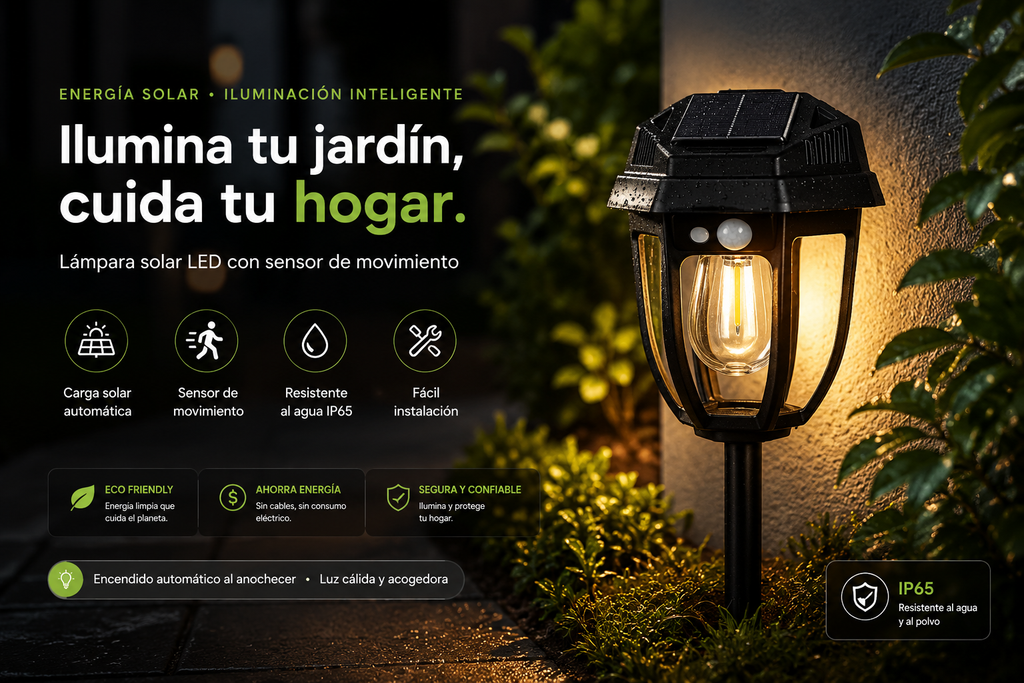 Garden Light — Farol Solar para Jardín