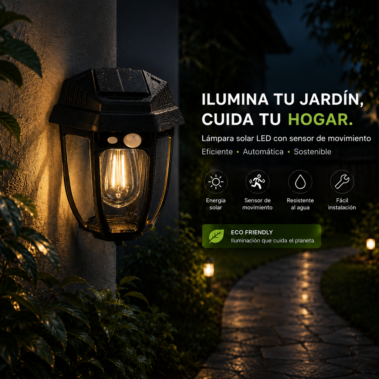 Garden Light — Farol Solar para Jardín